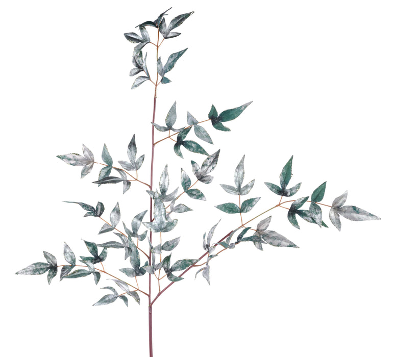42"L Glitter Nandina Spray Teal/Silver XS2514H4 - DecoExchange®