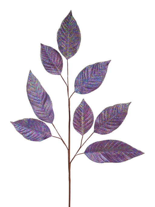 31.5" Iridescent Magnolia Leaf Spray Burgundy XS251705 - DecoExchange®