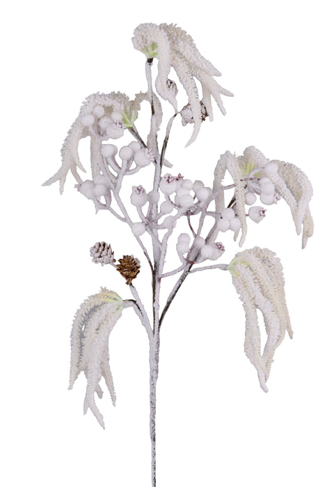 30"L Amaranthus Spray W/Snow White/Natural XX8639 - DecoExchange®