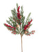 28"L Berry Cluster/Leaf/Bell Spray Shiny Red/Matte Red/Green XX8724 - DecoExchange®