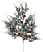30"L Glttr Juniper/Jingle Bell Spray Green/Matte Red XX889761