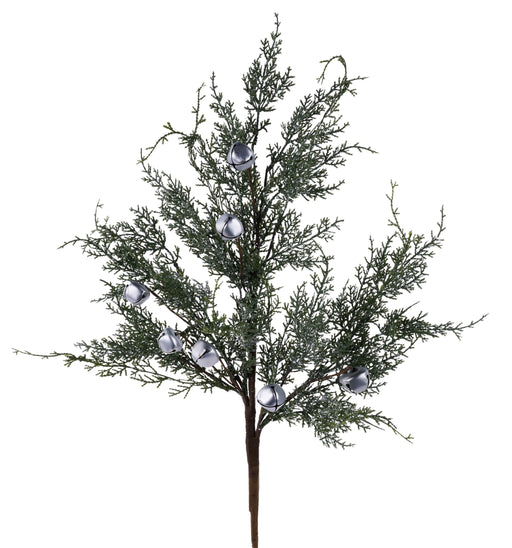 30"L Glttr Juniper/Jingle Bell Spray Green/Matte Silver XX889763