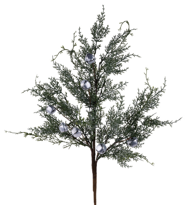 30"L Glttr Juniper/Jingle Bell Spray Green/Matte Silver XX889763