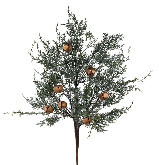 30"L Glttr Juniper/Jingle Bell Spray Green/Antique Copper XX889764