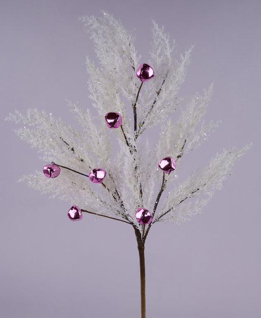 30"L Glttr Juniper/Jingle Bell Spray White/Shiny Pink XX889822