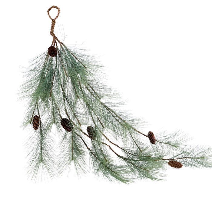 48"L Long Needle Pine Hanging Garland Green/Grey XX9633