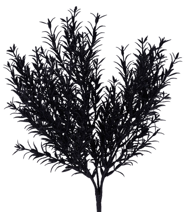 13"L Glitter Rosemary Bush Black XX970402