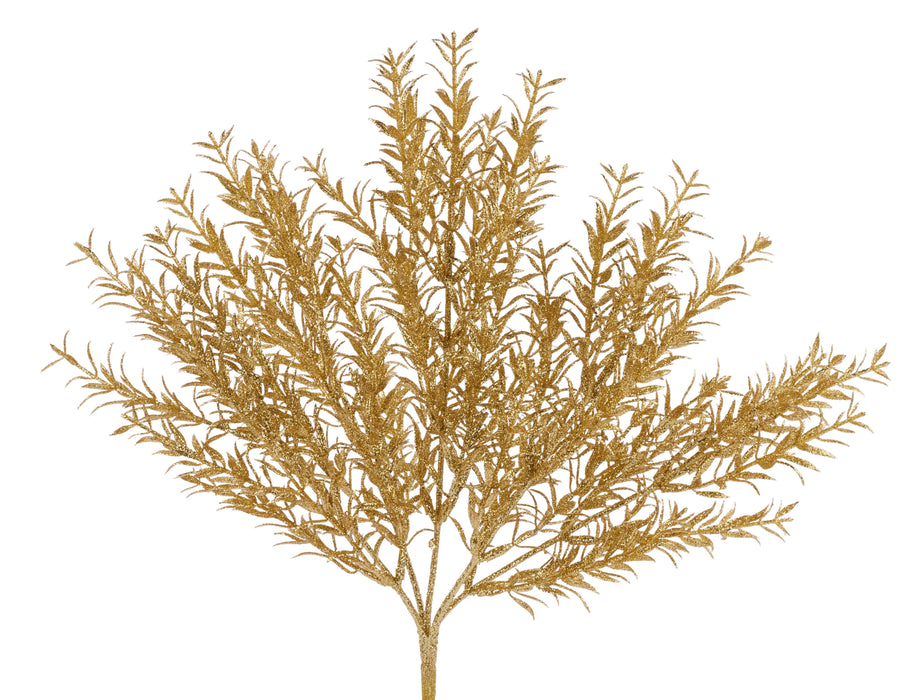 13"L Glitter Rosemary Bush Gold XX970408