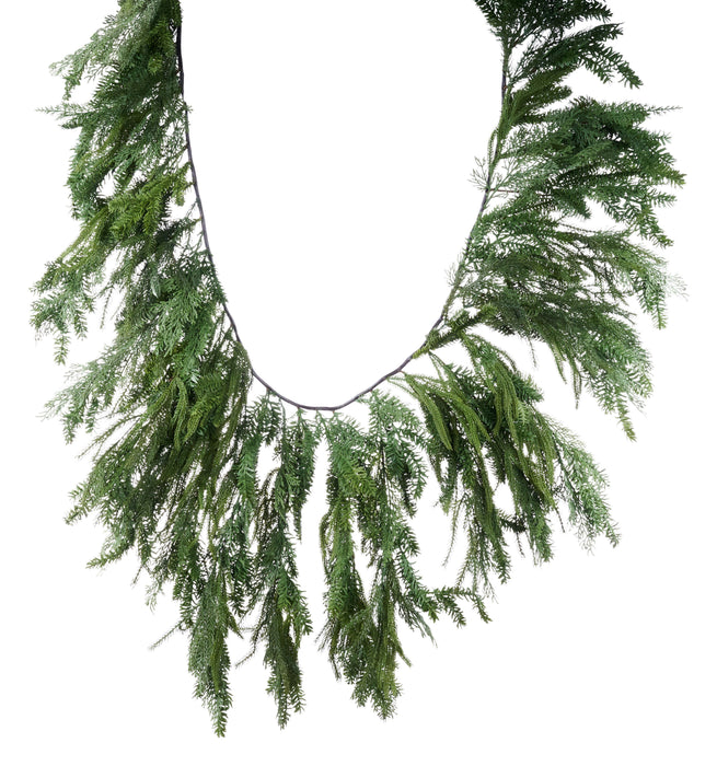 6'L Noble/Cedar/Ming Mantle Garland Multi Green XX976109