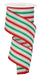 2.5"X10YD Vertical Stripe White/Red/Emerald RGE19573K