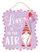 10.5"H x 9"L Love Is in the Air Sign Lavender/White/Pink AP7184