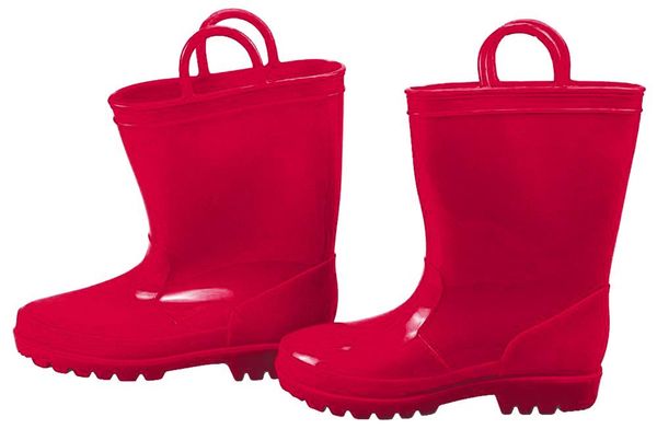 Pvc Rain Boots W/LOOPS - 4 Sizes Red MD072424