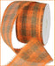 4"X20YD Woven Check Paper Mesh Orange/Natural RR700254