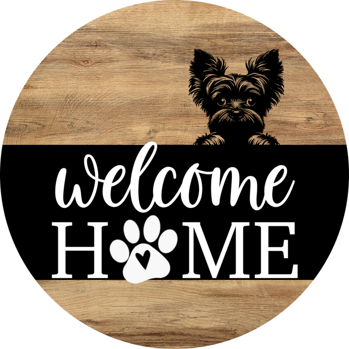Dog Door Hanger, Hello Brought Treats Door Hanger, DCO-01975-DH, 18" Round Wood