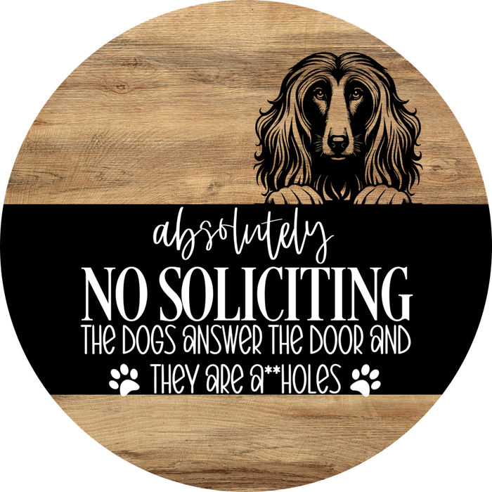 Dog Door Hanger, Hello Brought Treats Door Hanger, DCO-01975-DH, 18" Round Wood