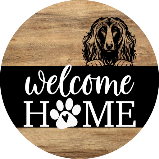 Dog Door Hanger, Hello Brought Treats Door Hanger, DCO-01975-DH, 18" Round Wood