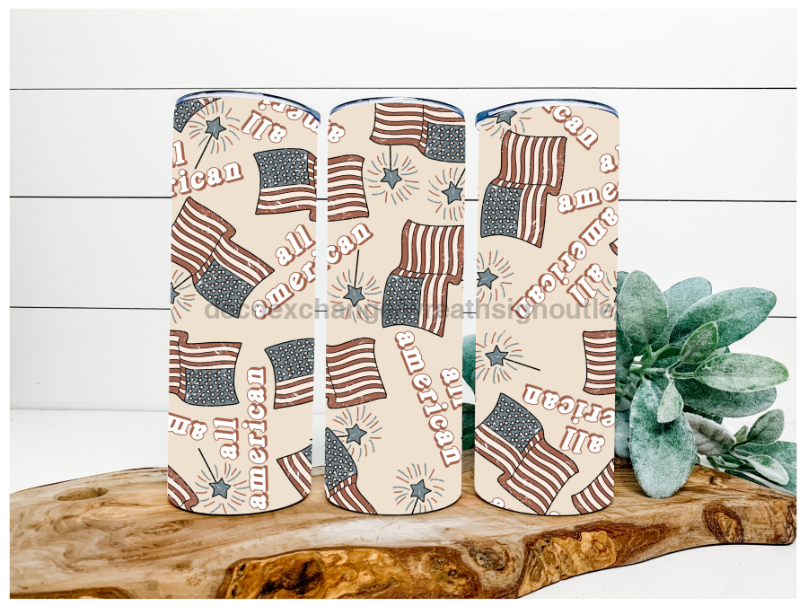 All American 20 oz Skinny Tumbler DECOETUMBLER-051 - DecoExchange