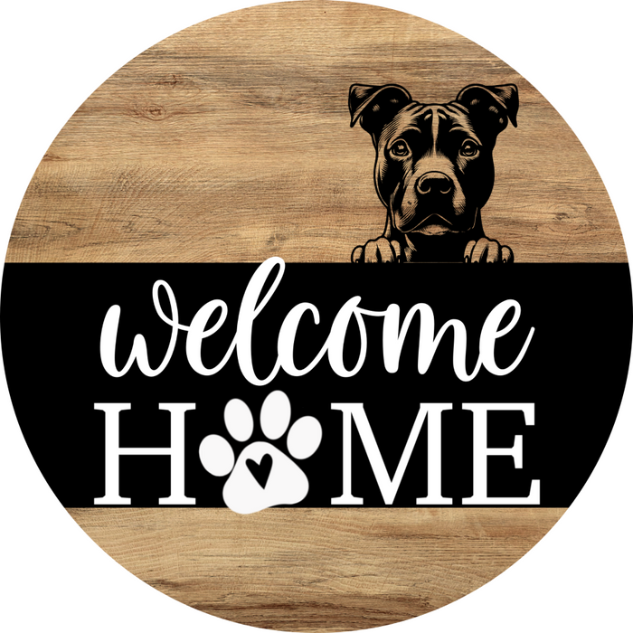 Dog Door Hanger, Hello Brought Treats Door Hanger, DCO-01975-DH, 18" Round Wood