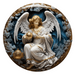 Angel Sign Religious Scene Decoe-4910 10 Metal Round