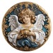 Angel Sign Religious Scene Decoe-4917 10 Metal Round