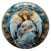 Angel Sign Religious Scene Decoe-4919 10 Metal Round