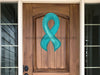 Awareness Ribbon Sign Teal Wood Sign Decoe-W-259 22 Door Hanger