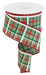 2.5"X10YD Printed PLAID/ROYAL Clover/Red/Emerald/White RGC1541AM