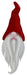 20"H x 6.25"W FOAM/VELVET Gnome Red/White XN4201