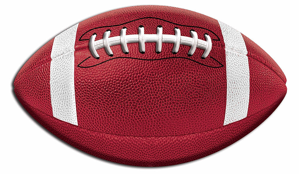 11"L X 6.5"H Embossed Football Sign Crimson/White/Black MD1884M8