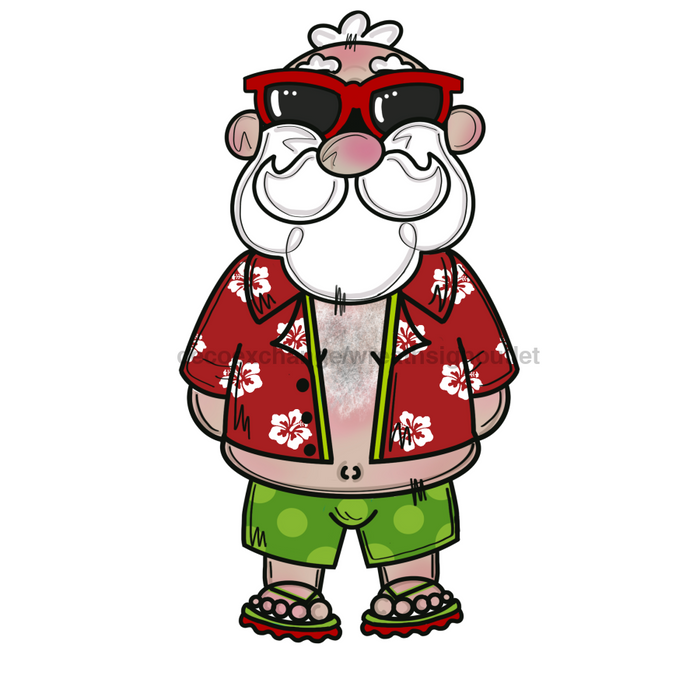 Beach Santa Door Hanger Mj-W-00063-Dh 22’ Wood