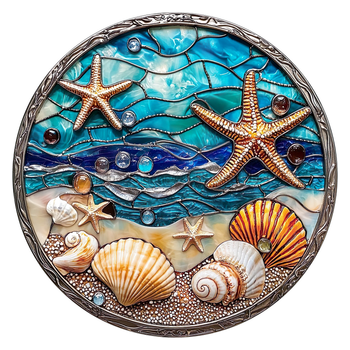 Beach Sign, DCO-102707, Sign For Wreath, 10" Metal Sign