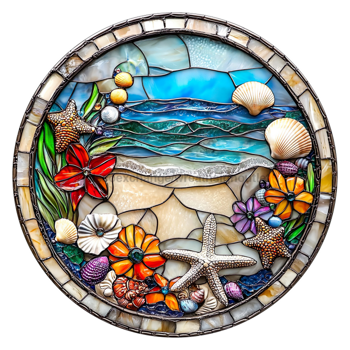 Beach Sign, DCO-102709-D, Sign For Wreath, 18" Door Hanger