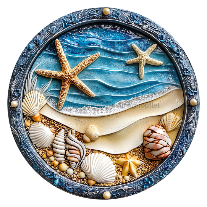 Beach Sign, DCO-102710-D, Sign For Wreath, 18" Door Hanger