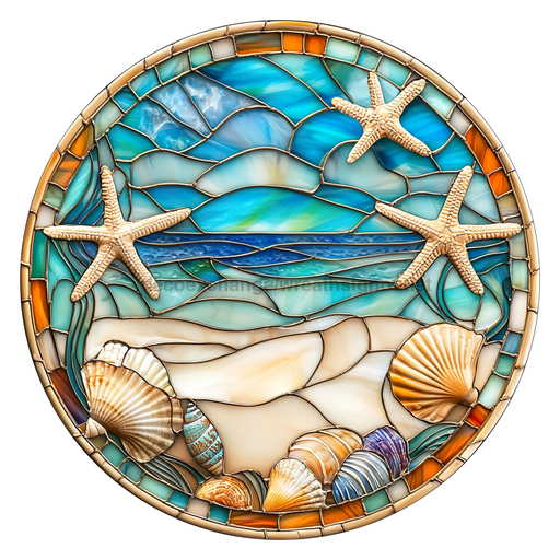 Beach Sign, DCO-102711-D, Sign For Wreath, 10" Wood Sign