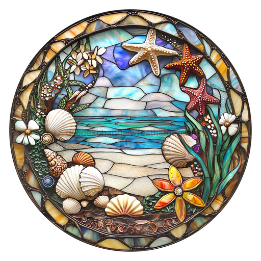 Beach Sign, DCO-102713, Sign For Wreath, 10" Metal Sign