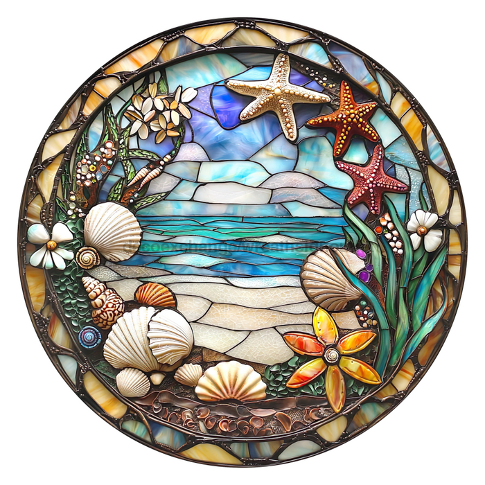 Beach Sign, DCO-102713, Sign For Wreath, 10" Metal Sign