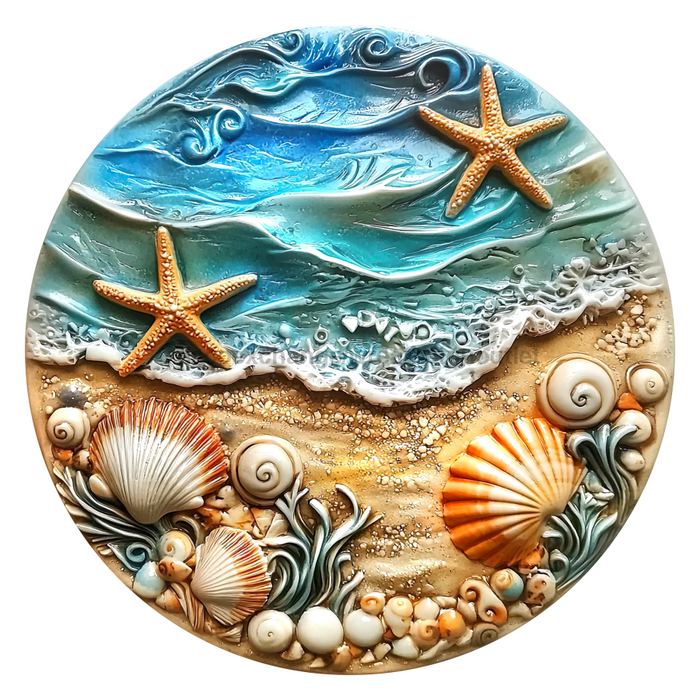 Beach Sign, DCO-102716-D, Sign For Wreath, 18" Door Hanger