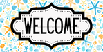 Beach Welcome Sign, DCO-01247, Sign For Wreath, 6x12" Metal Sign - DecoExchange®