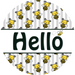 Bee Door Hanger Hello Dco - 01412 - Dh 18’ Round Wood