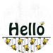 Bee Door Hanger Hello Dco-01415-Dh 18’ Round Wood