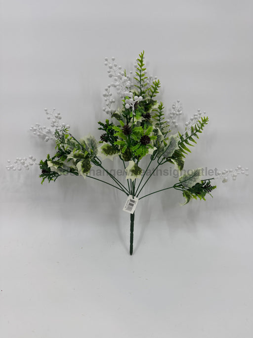 Berry/Holly Mix Bush X12 Cream 80562 Greenery