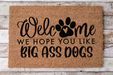 Big Ass Dogs - Funny Door Mat - 30x18" Coir Door Mat - DECOE-CM-048 - DecoExchange