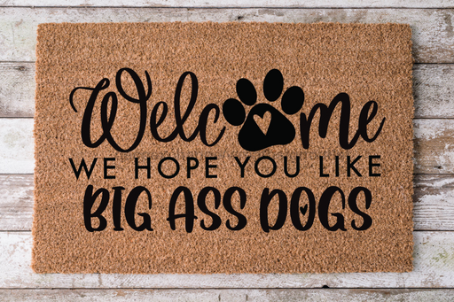 Big Ass Dogs - Funny Door Mat - 30x18" Coir Door Mat - DECOE-CM-048 - DecoExchange