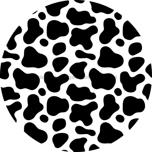 Black and White Cow Flower Center, DECOE-FC-0026, 6" metal Flower Center - DecoExchange®