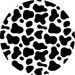 Black and White Cow Flower Center, DECOE-FC-0026, 6" metal Flower Center - DecoExchange®