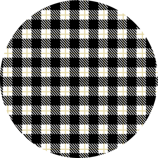 Black and White Plaid Flower Center, DECOE-FC-0037, 6" metal Flower Center - DecoExchange®