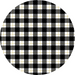 Black and White Plaid Flower Center, DECOE-FC-0037, 6" metal Flower Center - DecoExchange®