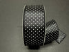 Blk Ribbed Stn/Wht Microdots 2.5’’X50Y 841-40-447 Ribbon