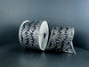 Blk Stn/Slv Embs Vines 2.5’’X10Y 76578-40-16 Ribbon