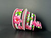 Blk-Wht Cabana Strp/Fuchsia Peonies 1.5’’X10Y 41544-09-21 Ribbon